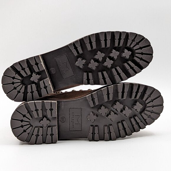 Marc Fisher Women Lizzie 2 Croc Print Lace-up Platform Cream Combat Boots Sz 8 - Picture 5 of 7